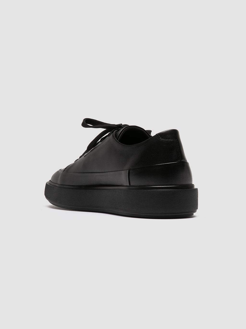 RELEASE 001 - Black Leather Low Top Sneakers Men Officine Creative -4