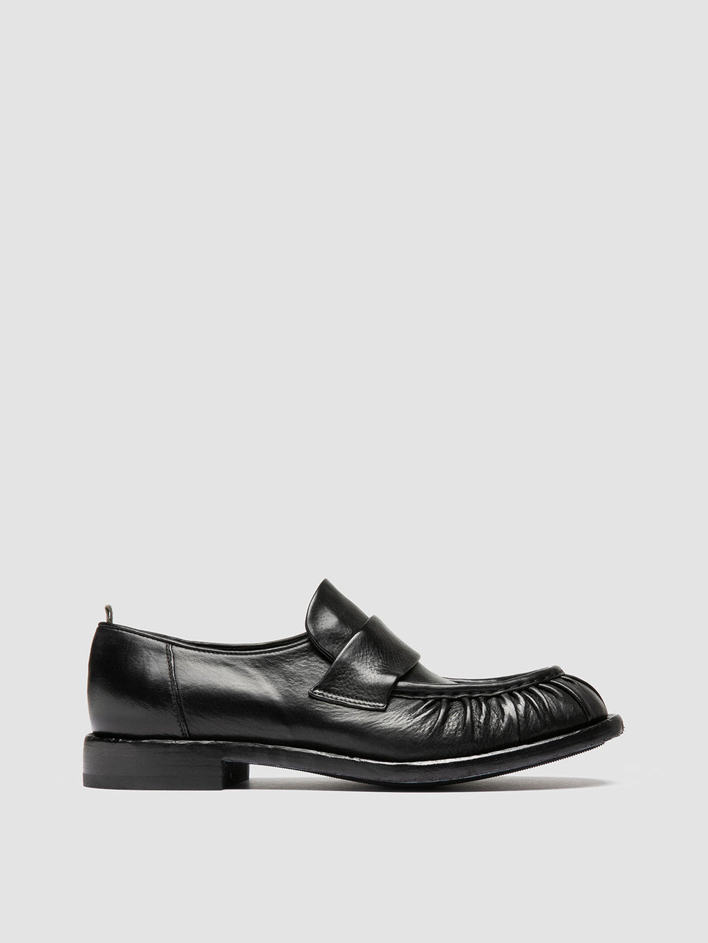 RUGGED 009 - Black Leather Penny Loafers - 0