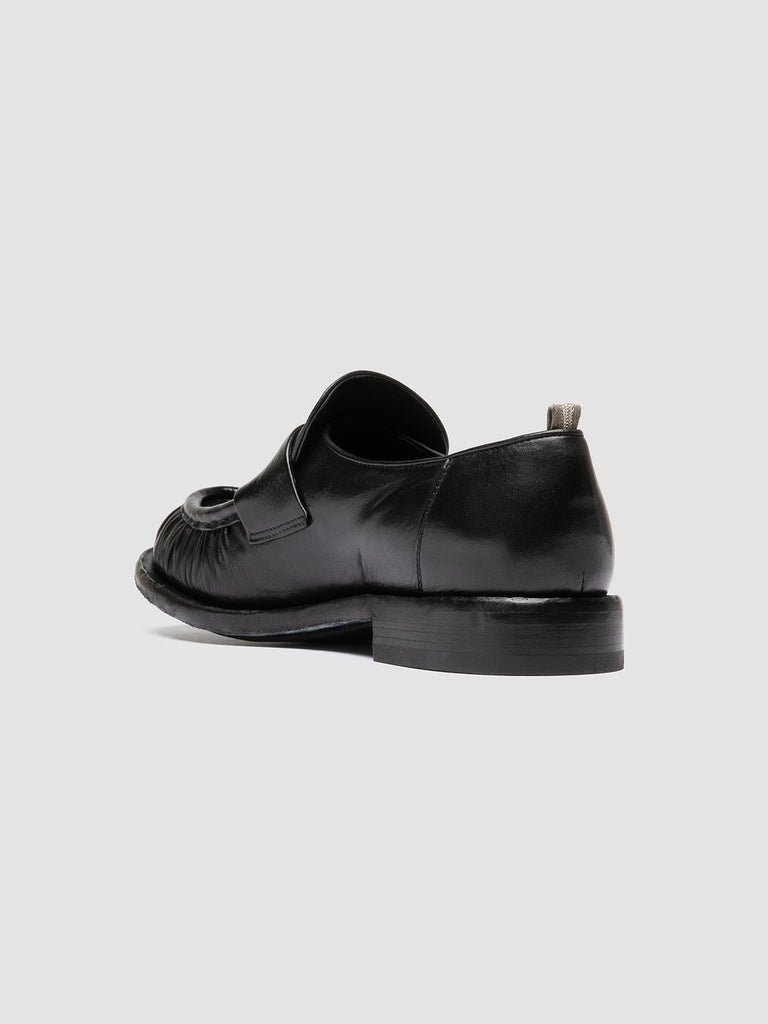 RUGGED 009 - Black Leather Penny Loafers