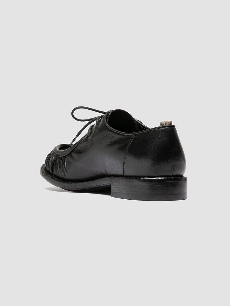 RUGGED 010 - Black Leather Derby Shoes