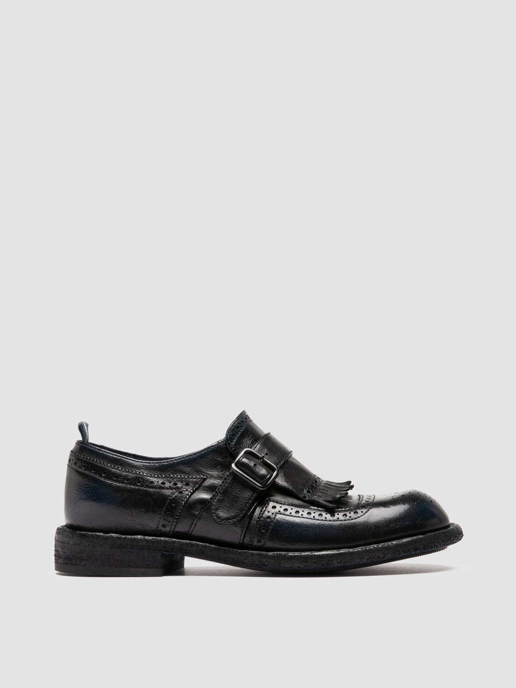 RUGGED 111 - Dark Navy Leather Monk Shoes - 0