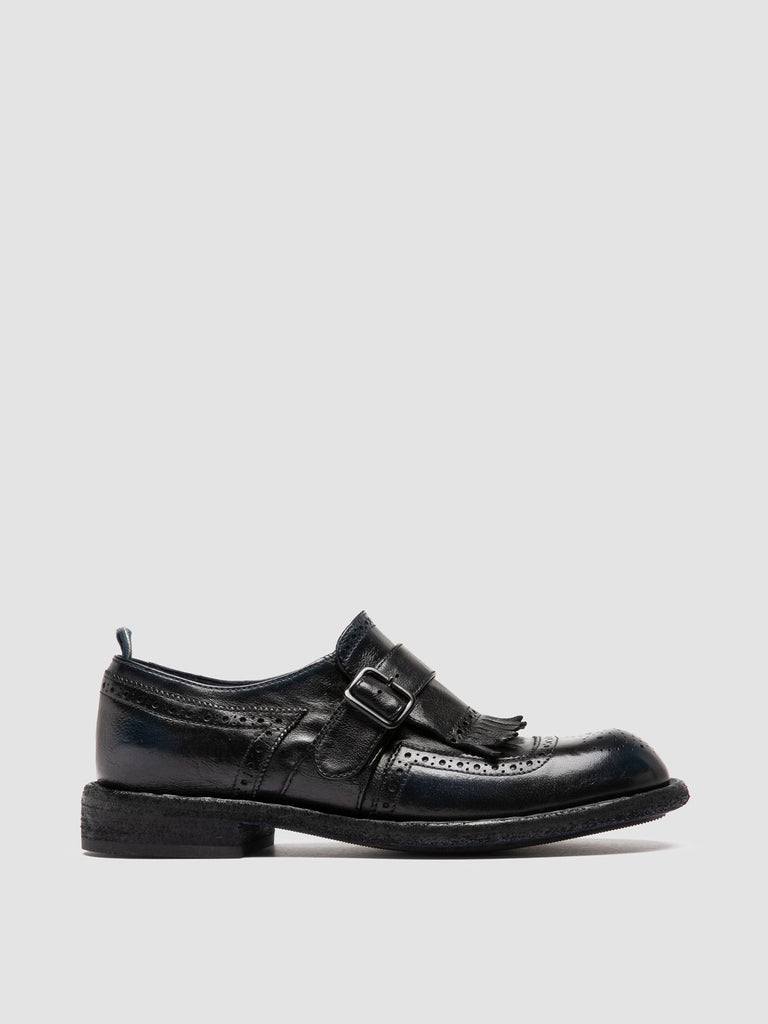 RUGGED 111 - Dark Navy Leather Monk Shoes