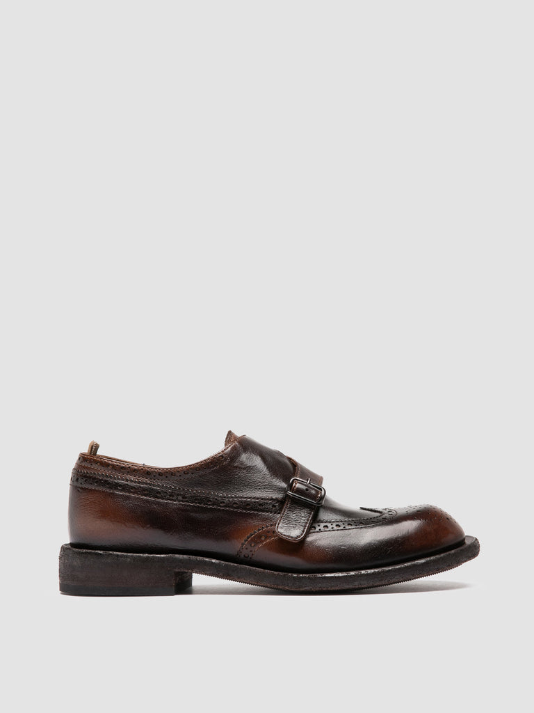 RUGGED 112 - Dark Brown Leather Monk Shoes