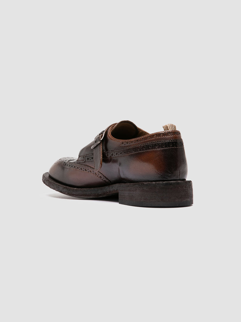 RUGGED 112 - Dark Brown Leather Monk Shoes
