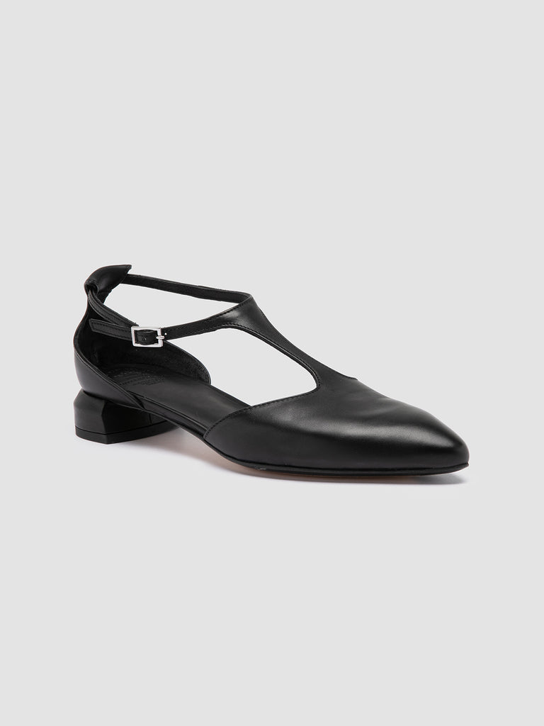 SAGE 103 Nero - Black Leather T-Bar Shoes Women Officine Creative - 3