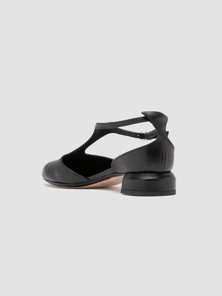 SAGE 103 Nero - Black Leather T-Bar Shoes Women Officine Creative - 4