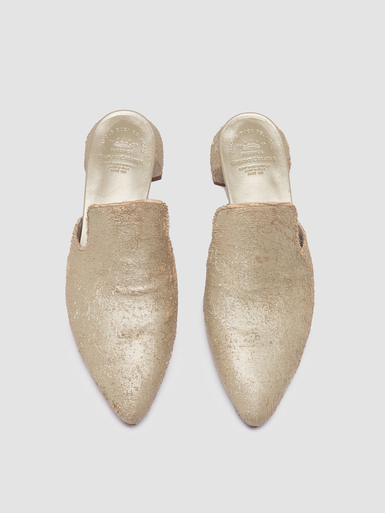 SAGE 106 - Beige Leather Mule Sandals