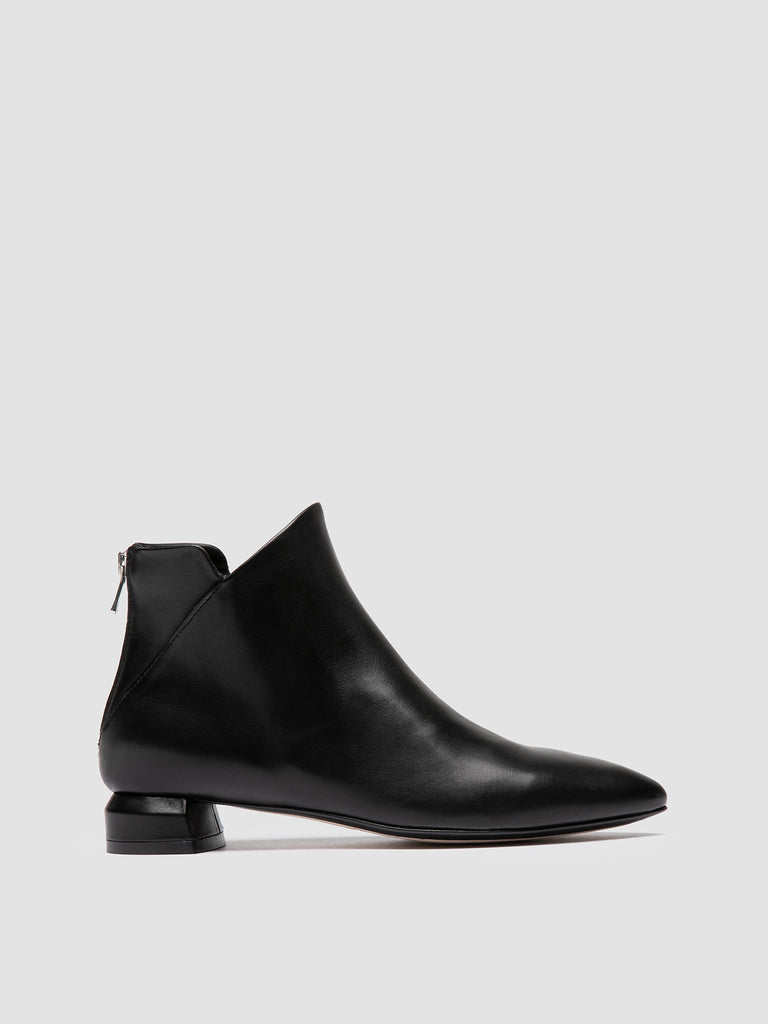 SAGE 108 - Black Leather Zipped Boots