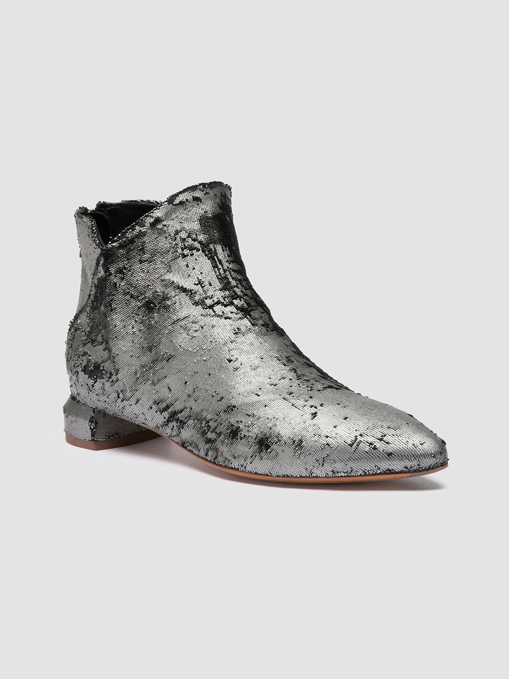 SAGE 108 - Metallic Leather Zipped Boots