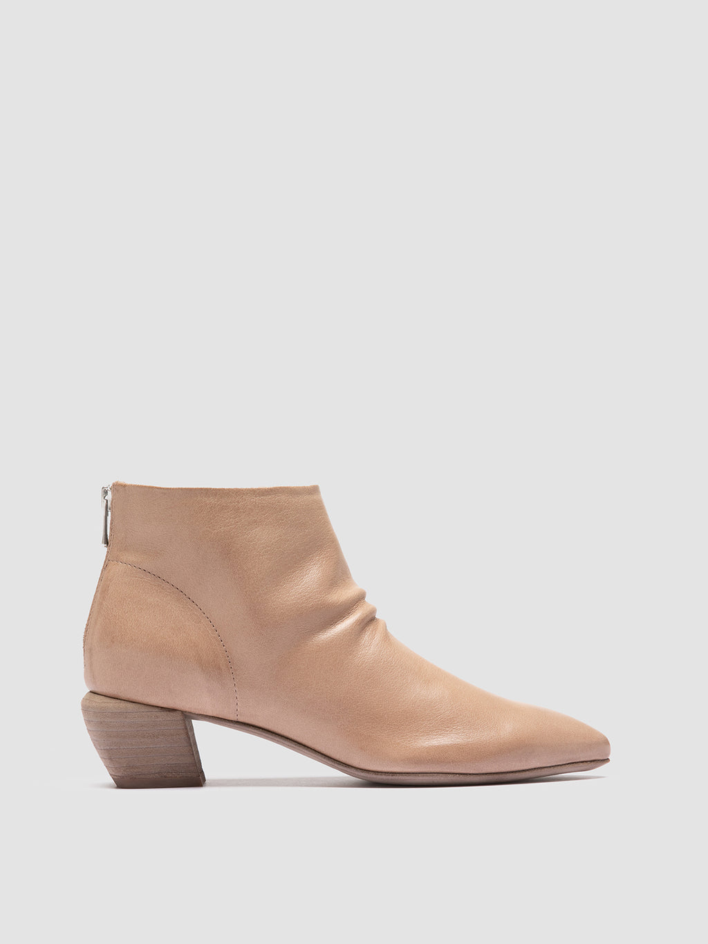 SALLY 001 - Ivory Leather Booties