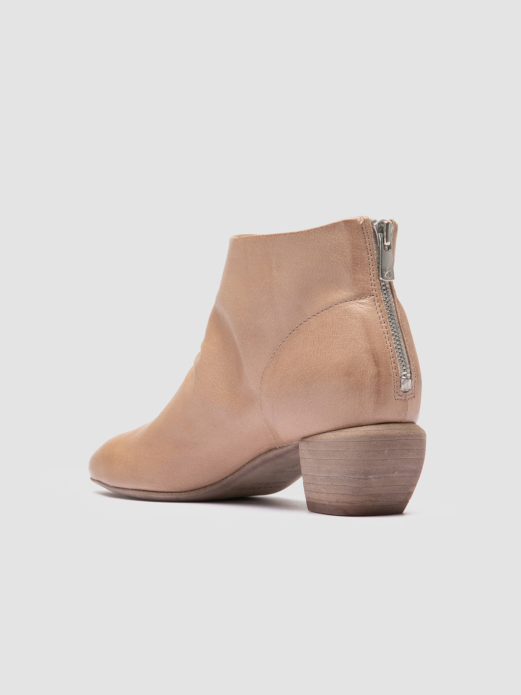 SALLY 001 - Ivory Leather Booties