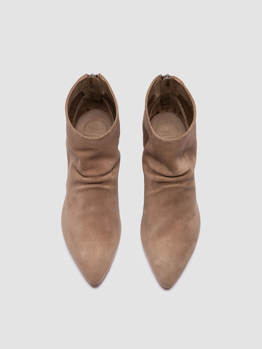 SALLY 001 - Beige Suede Booties