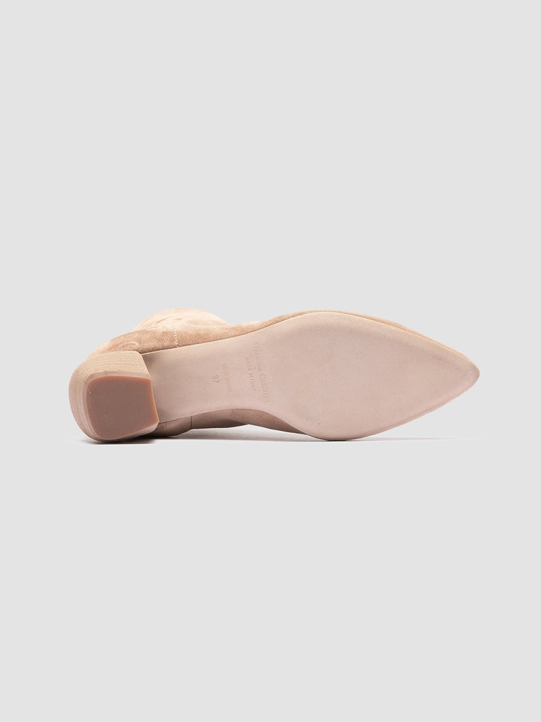 SALLY 001 - Taupe Suede Booties