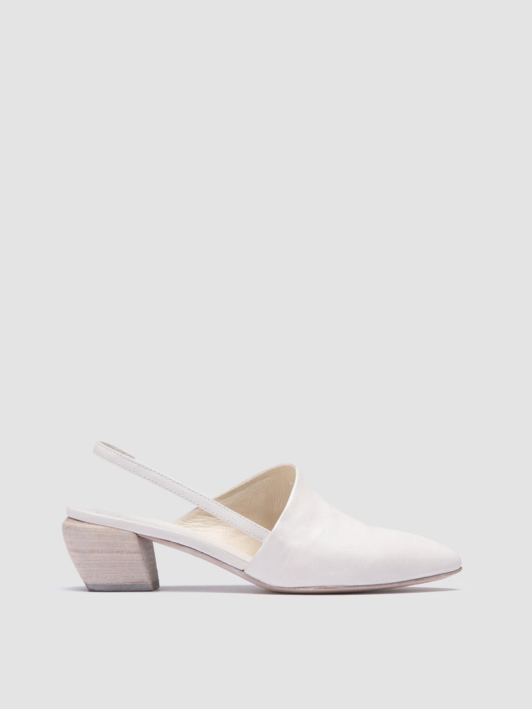 SALLY 029 - White Slingback Sandals