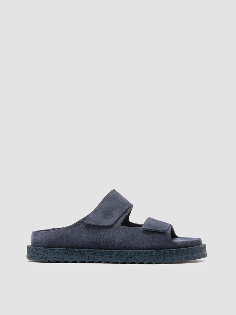 SANDS 105 - Blue Suede Slide Sandals