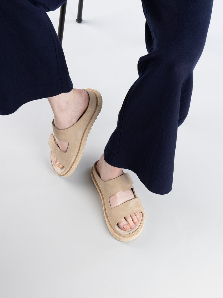 SANDS 105 Zaffiro - Blue Suede Slide Sandals Women Officine Creative - 6