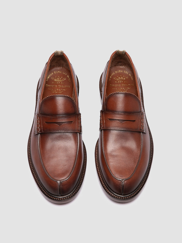 SAX 001 - Brown Leather Penny Loafers