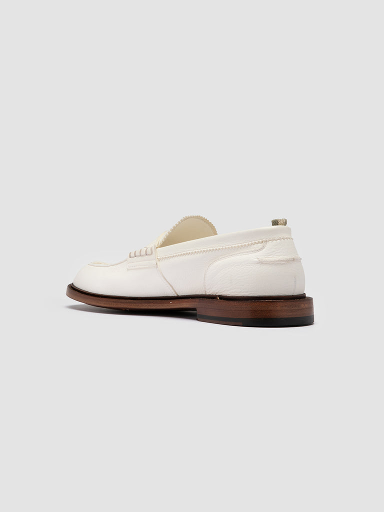 SAX 001 Bianco - White Leather Penny Loafers Men Officine Creative - 4