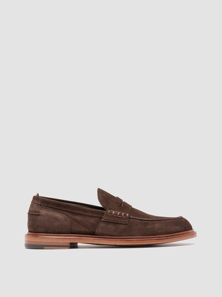 Brown Suede Penny Loafers: SAX 001 – Officine Creative