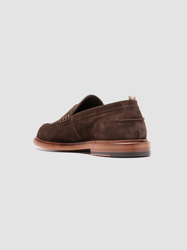 SAX 001 - Dark Brown Suede Penny Loafers