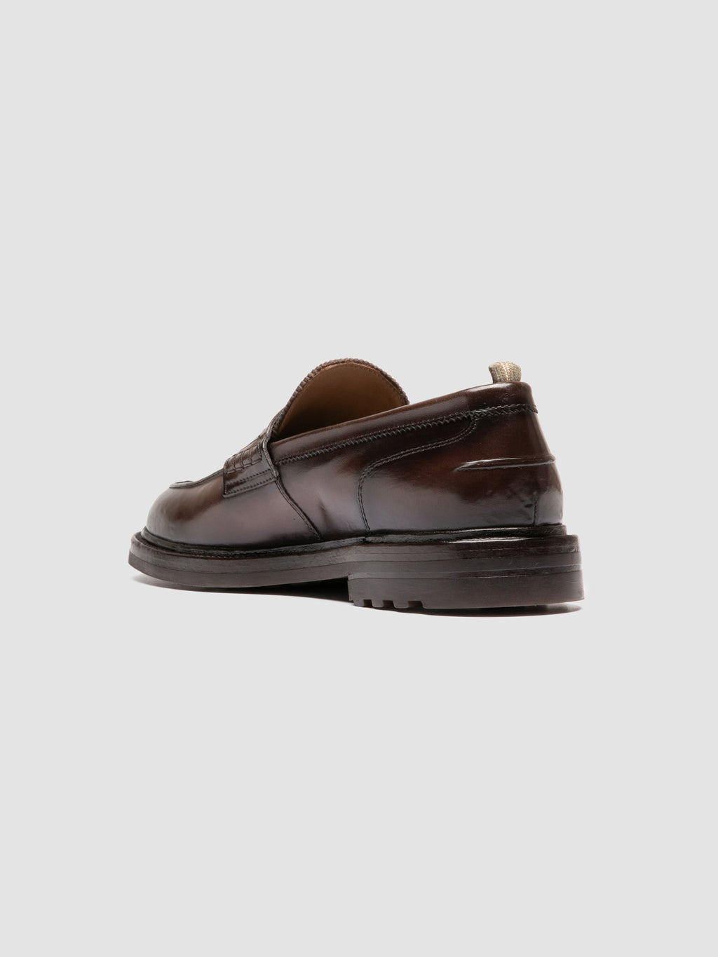 SAX FLEXI 001 - Dark Brown Leather Penny Loafers - 3