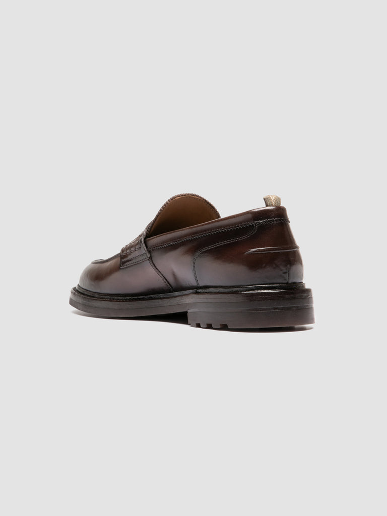 SAX FLEXI 001 - Dark Brown Leather Penny Loafers