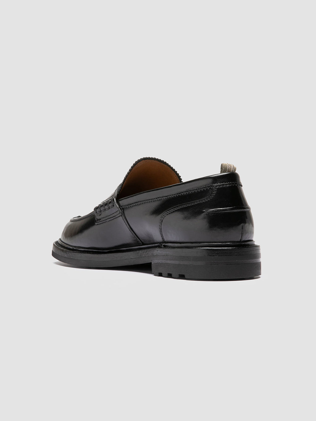 SAX FLEXI 001 - Black Leather Penny Loafers - 3
