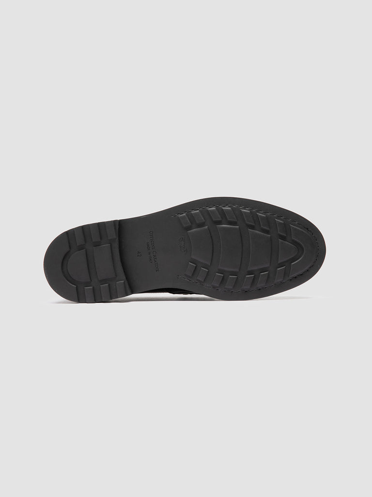 SAX FLEXI 001 - Black Leather Penny Loafers