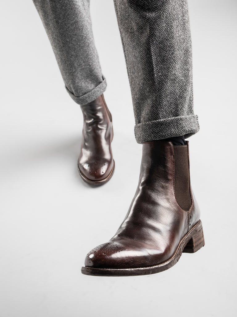 SELINE 002 Sauvage - Brown Leather Chelsea Boots