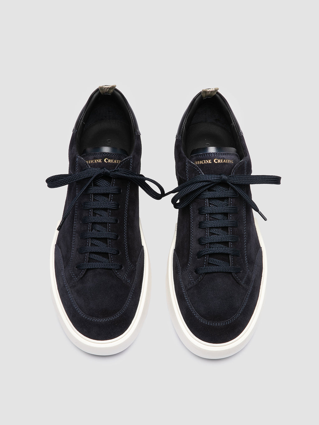 SEQUEL 002 - Blue Suede and Leather Low Top Sneakers - 1