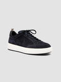 SEQUEL 002 - Blue Suede and Leather Low Top Sneakers - 2
