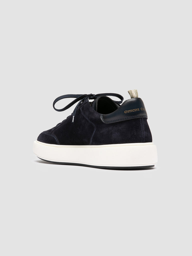 SEQUEL 002 - Blue Suede and Leather Low Top Sneakers