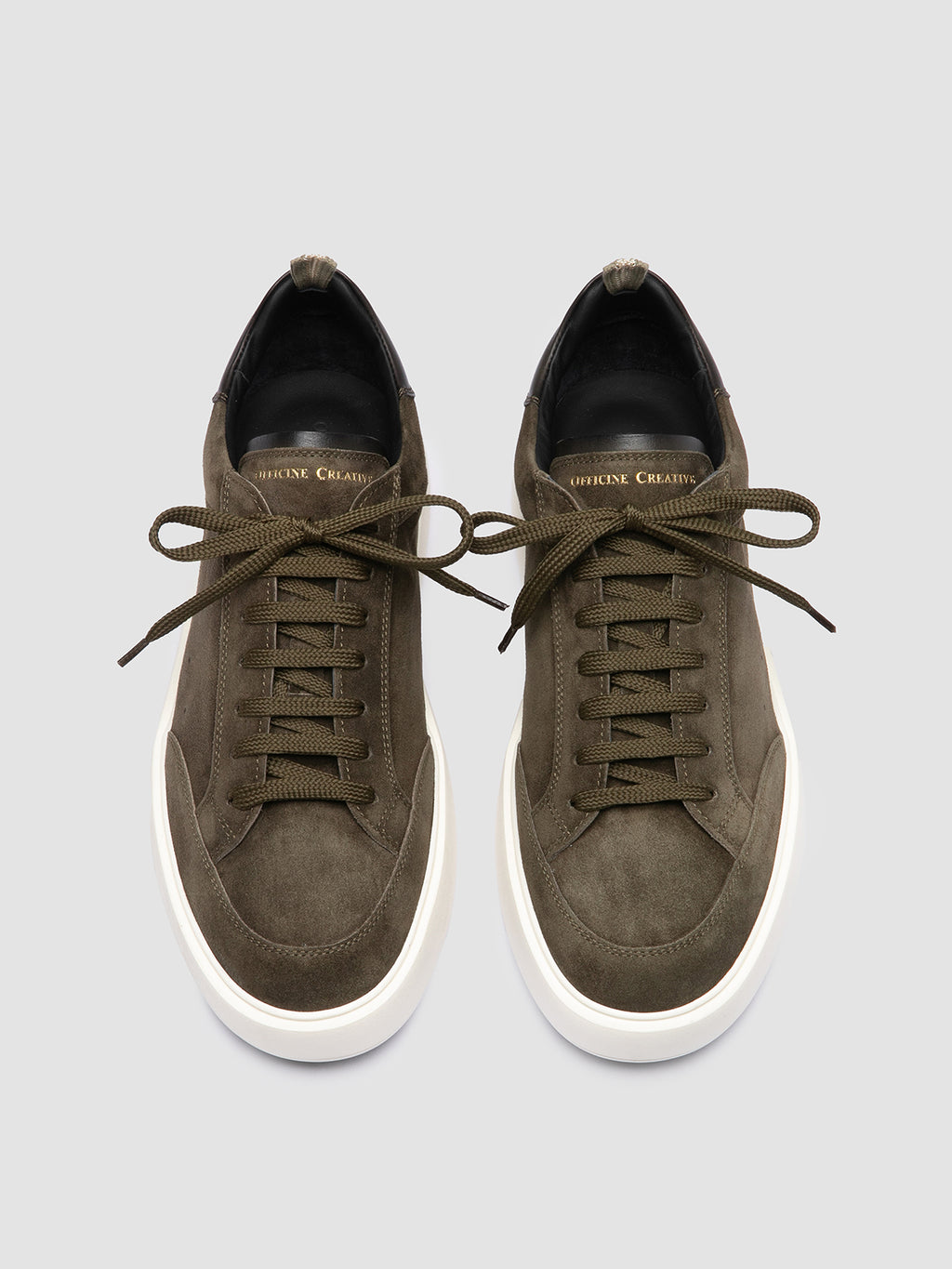 SEQUEL 002 - Green Suede and Leather Low Top Sneakers - 1