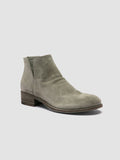 SHANTEL 003 - Green Suede Zipped Boots