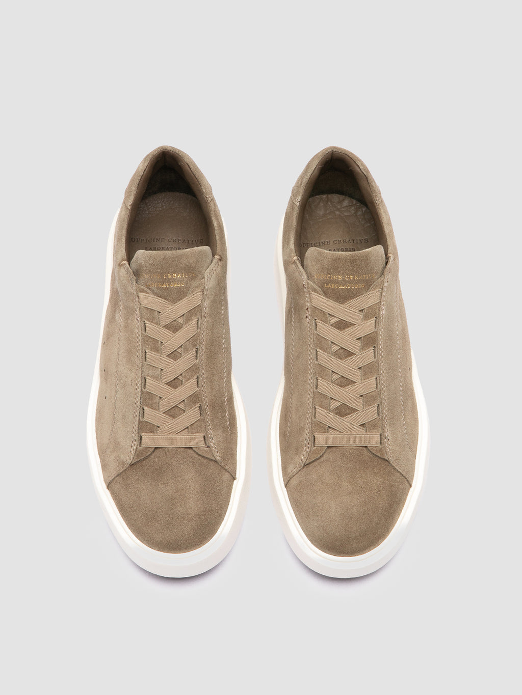 SLOUCH 001 - Taupe Suede Low Top Sneakers