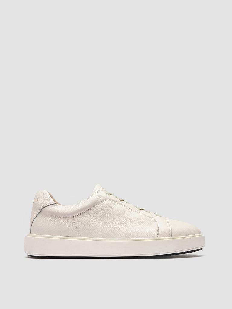 SLOUCH 001 - White Leather Low Top Sneakers