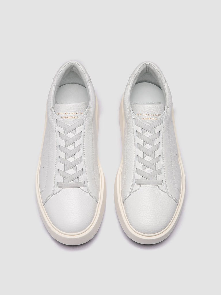 SLOUCH 101 - White Leather Low Top Sneakers