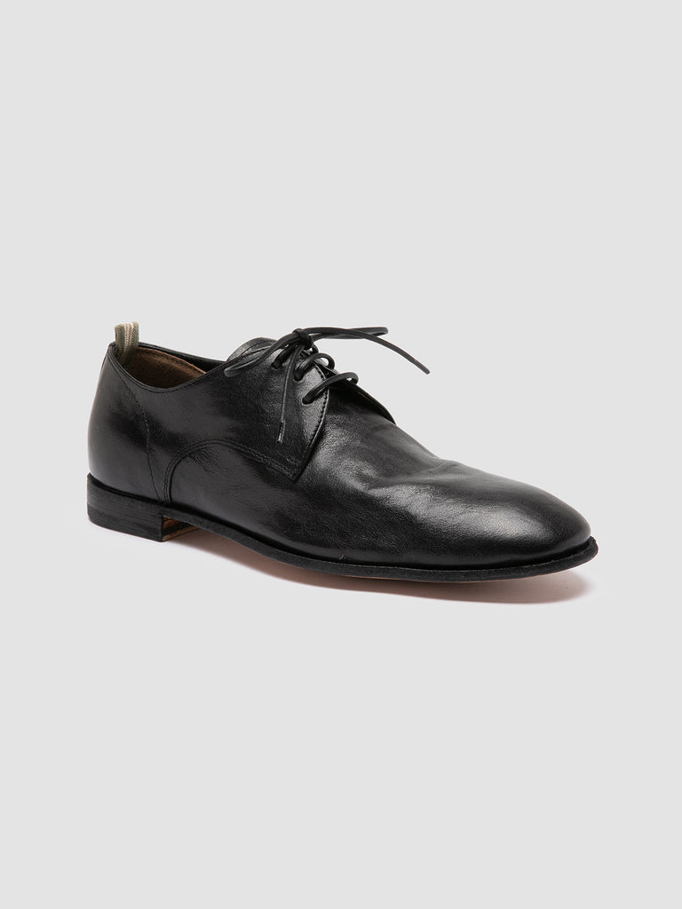 SOLITUDE 002 Nero - Black Leather Derby Shoes Men Officine Creative - 3
