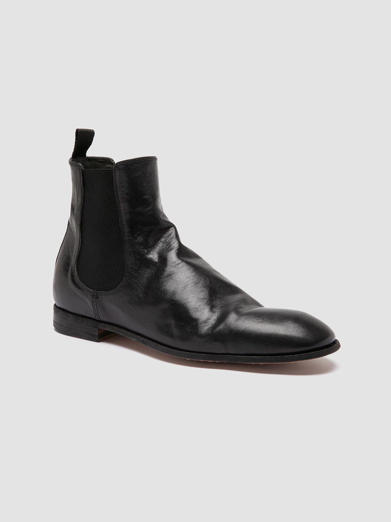 SOLITUDE 004 Nero - Black Leather Chelsea Boots Men Officine Creative - 3