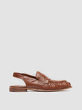 SOLITUDE 102 - Brown Leather Slingback Sandals