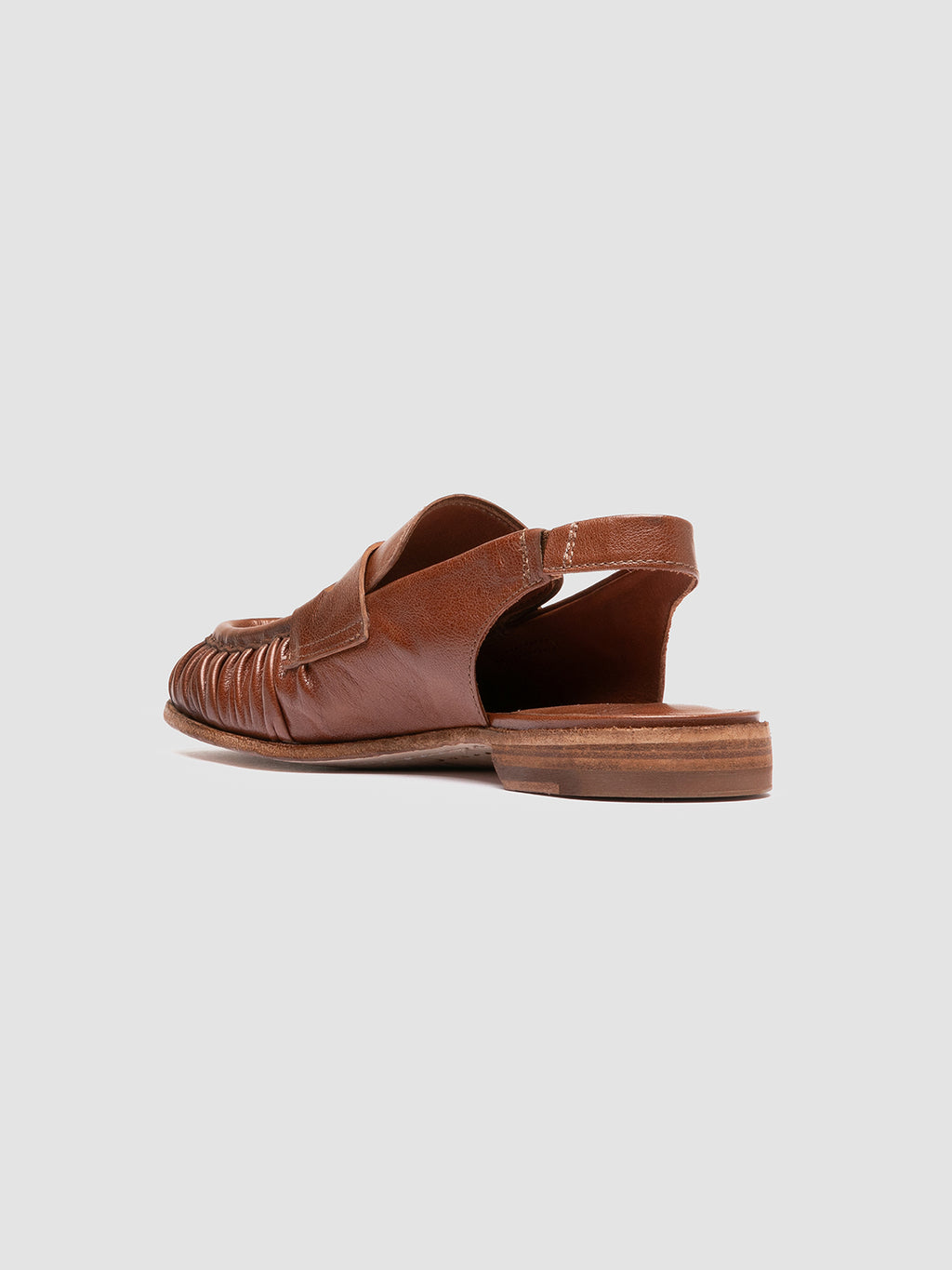 SOLITUDE 102 - Brown Leather Slingback Sandals