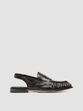 SOLITUDE 102 - Black Leather Slingback Sandals