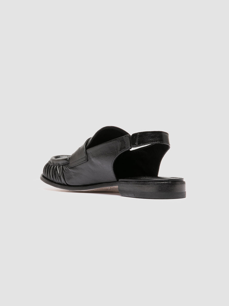 SOLITUDE 102 - Black Leather Slingback