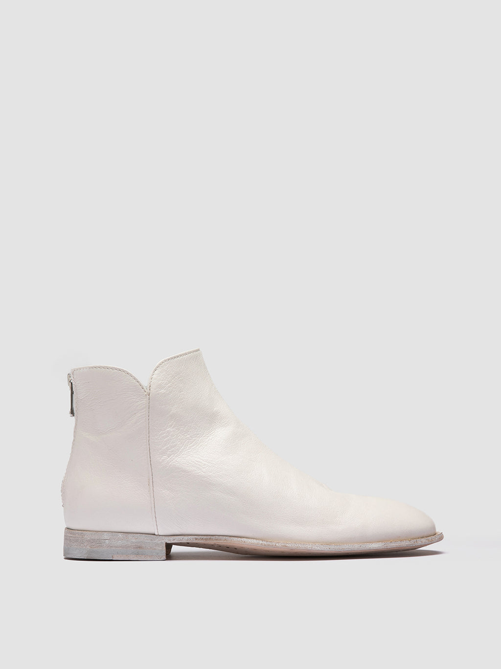 SOLITUDE 106 - White Suede Zipped Boots