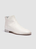 SOLITUDE 106 - White Suede Zipped Boots