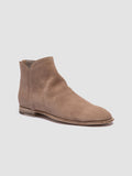 SOLITUDE 106 - Beige Suede Zipped Boots