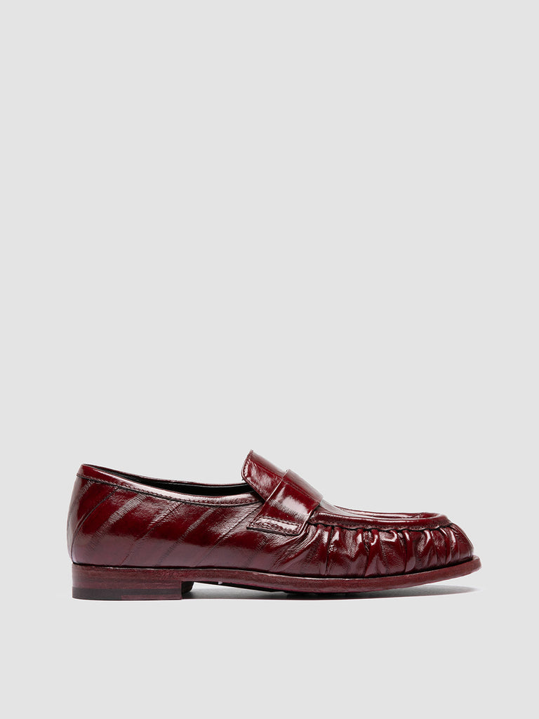 SOLITUDE 107 - Burgundy Leather Penny Loafers