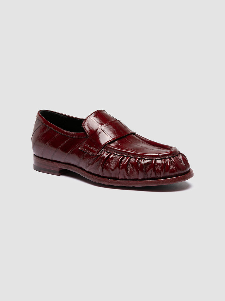 SOLITUDE 107 - Burgundy Leather Penny Loafers