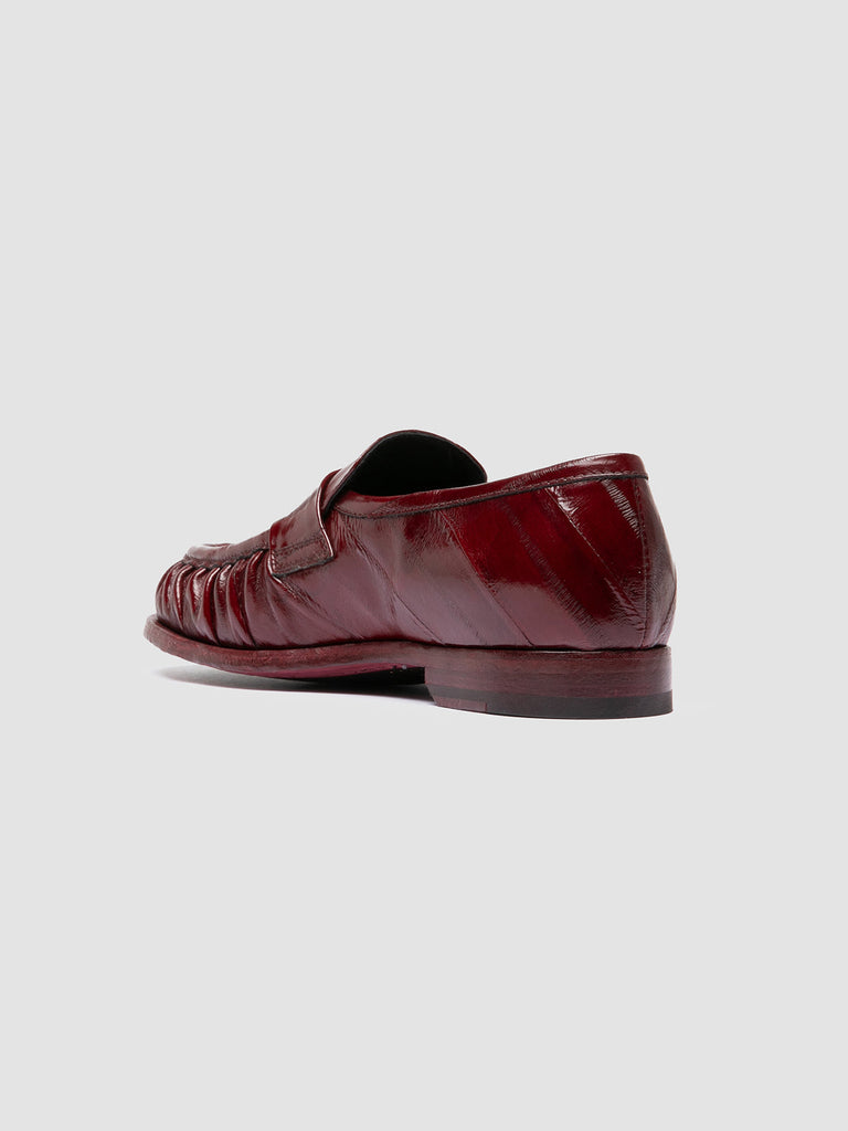 SOLITUDE 107 - Burgundy Leather Penny Loafers