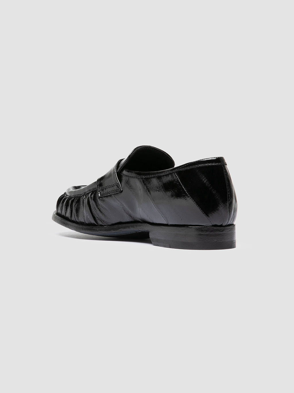 SOLITUDE 107 - Black Leather Penny Loafers - 3